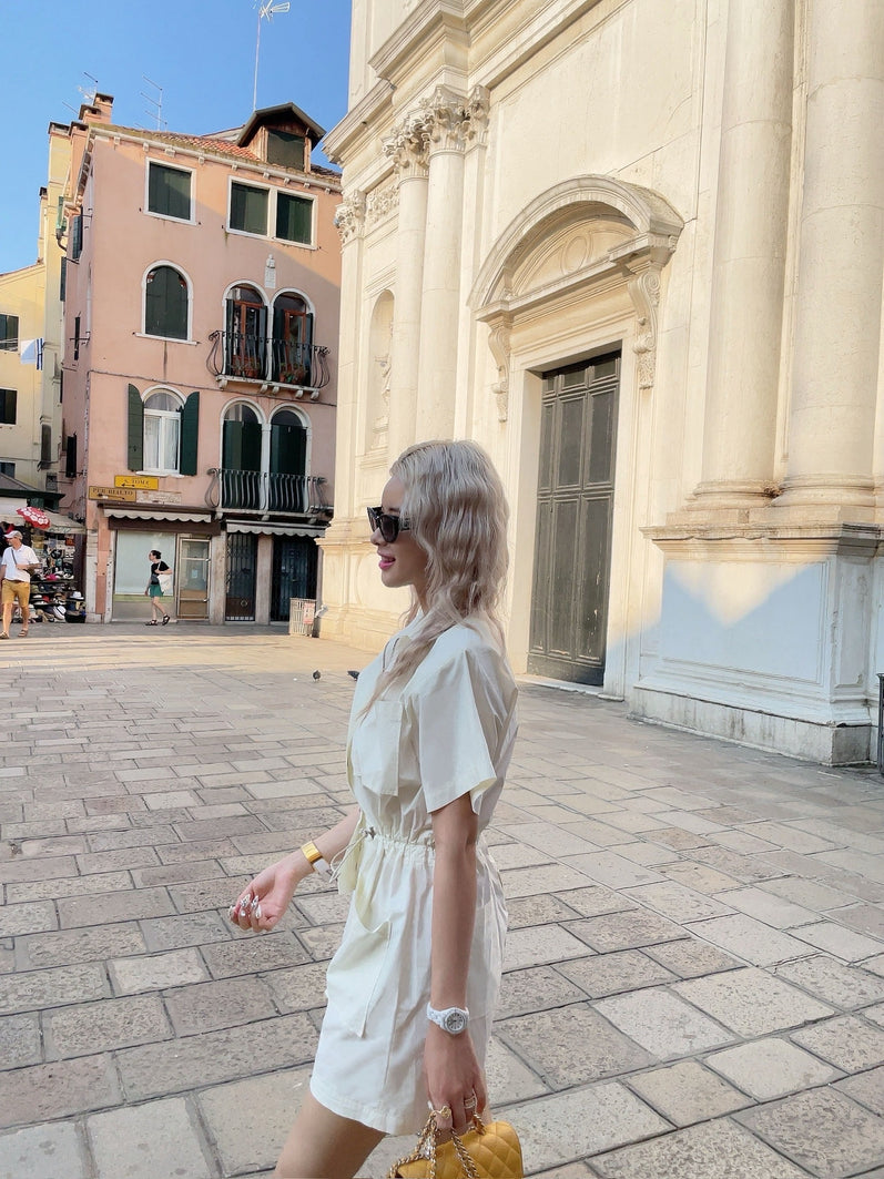UNACHI Original jumpsuit【Black, Ivory】