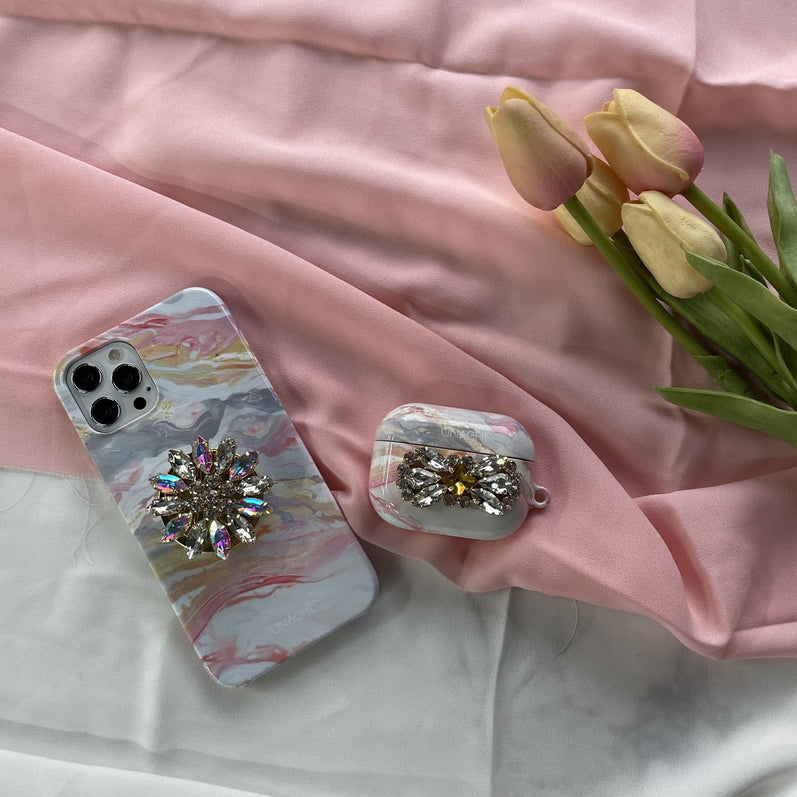ピンクオーシャンスマホケース+スマートトック