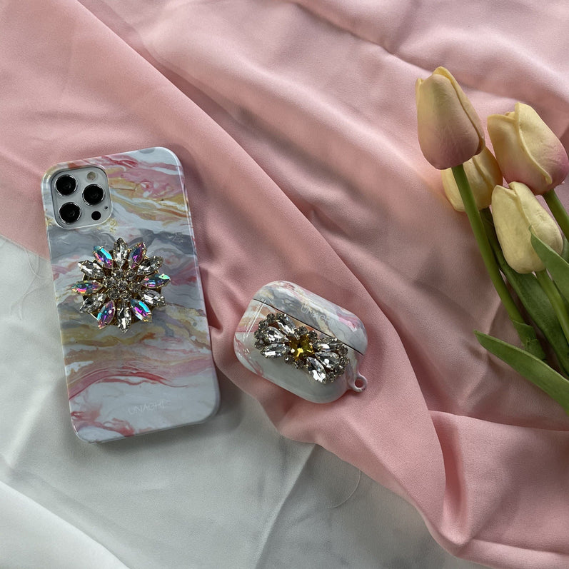 ピンクオーシャンスマホケース+スマートトック