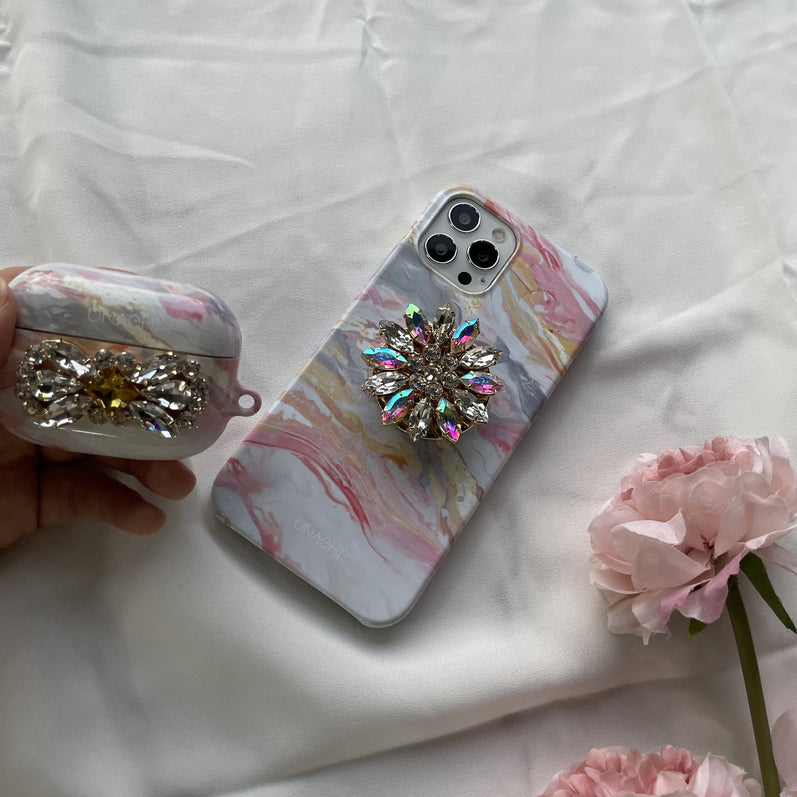 ピンクオーシャンスマホケース+スマートトック