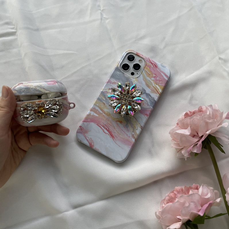 ピンクオーシャンスマホケース+スマートトック