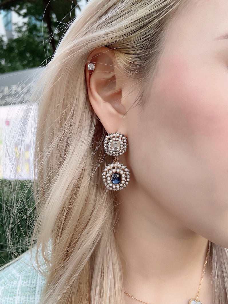 Two-tone parts Earrings