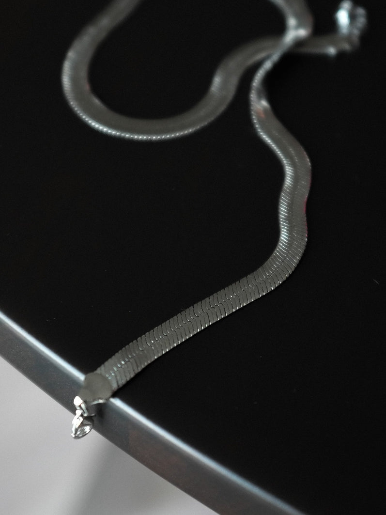 Flat Necklace【Silver】