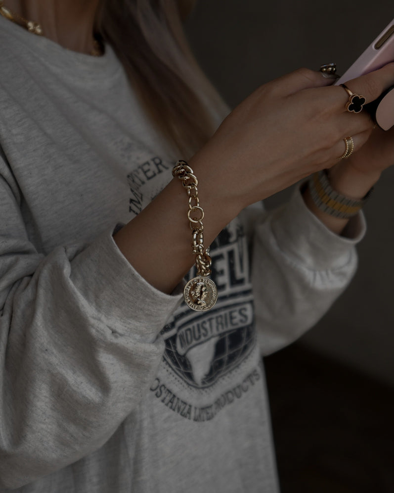 Coin Charm Bracelet【Gold】